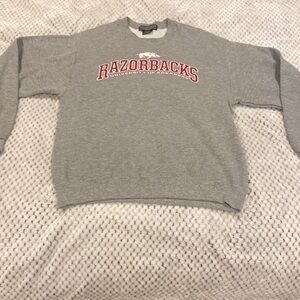 University of Arkansas Razorbacks gray sweatshirt
